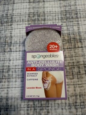 Spongeables anti-cellulite body wash in a sponge bundle NWT